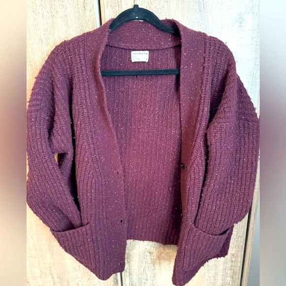 Frank and Oak lambswool burgundy red sweater size: XL - Picture 5 of 8